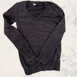 Scala Plush Black Sweater - Size Small - Black